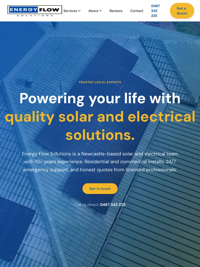 Energy Flow Solutions tablet