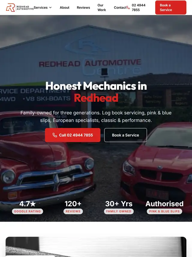 Redhead Automotive Centre tablet