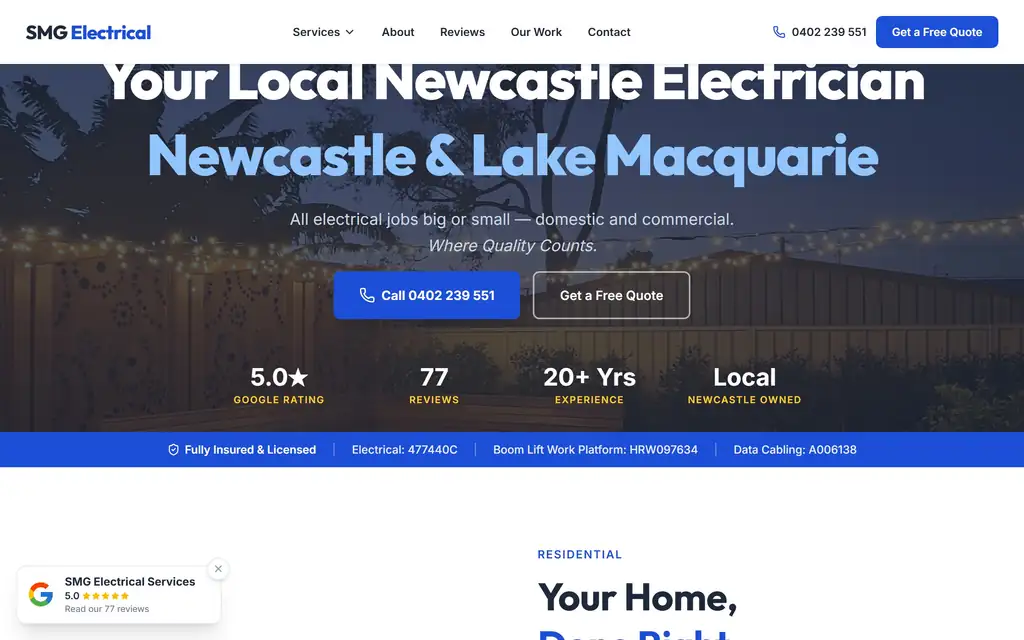 SMG Electrical Services desktop