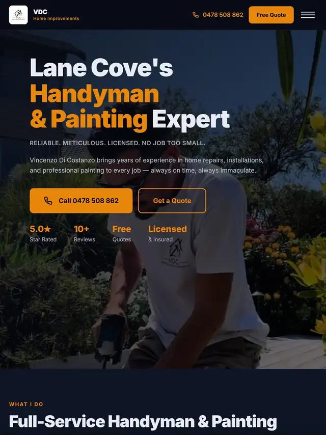 Example plasterer website on mobile, tablet, and desktop tablet