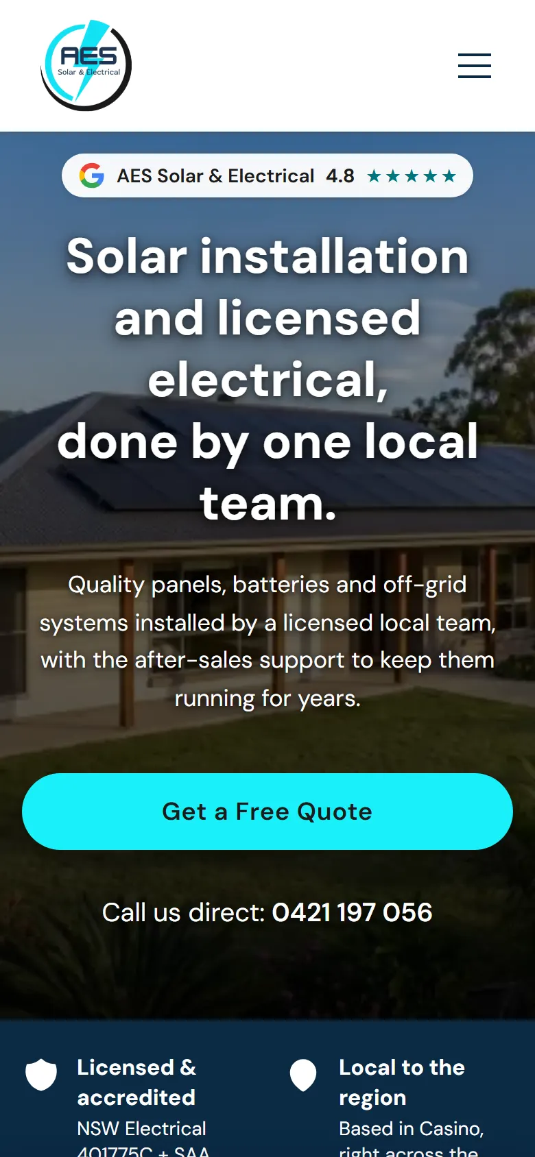 AES Solar & Electrical mobile