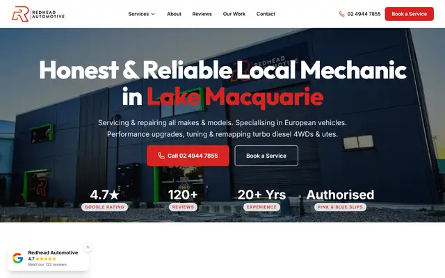 Redhead Automotive website